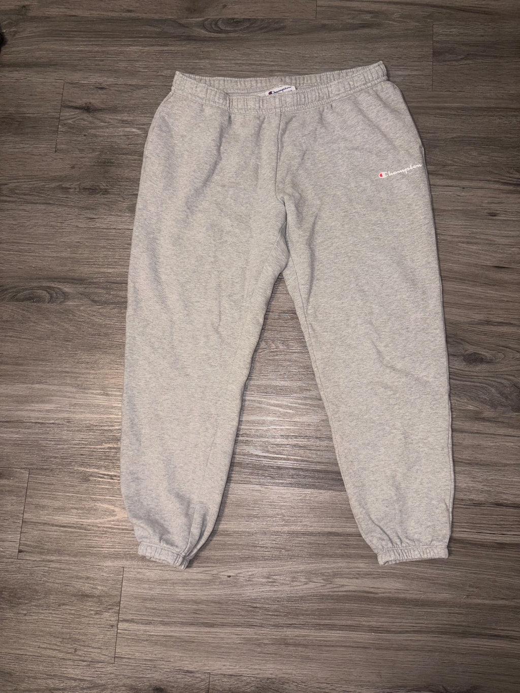 Men's Grey Champion jogger sweats size Large