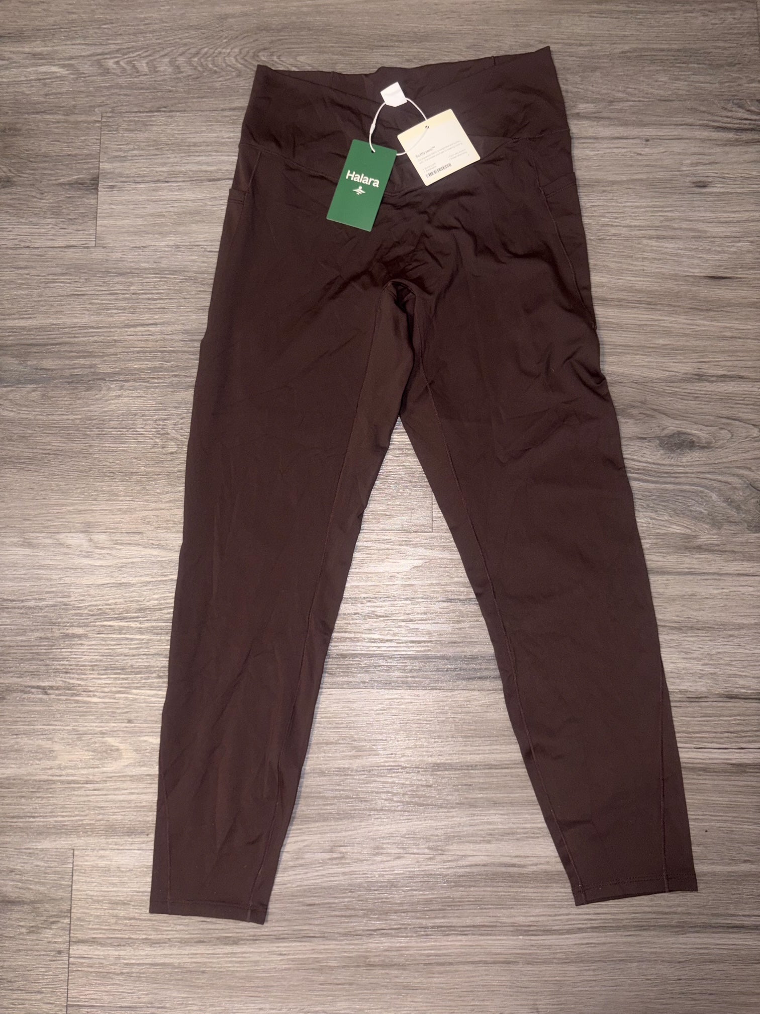 Women's Brown Halara Leggings size large NWT