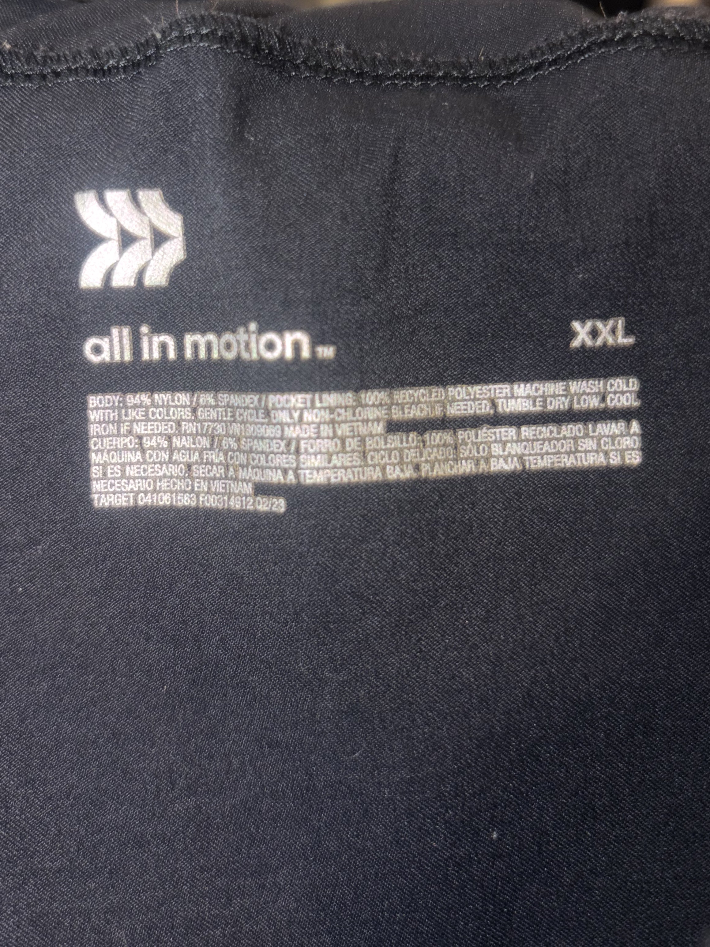 Men's All In Motion Black joggers size XXL