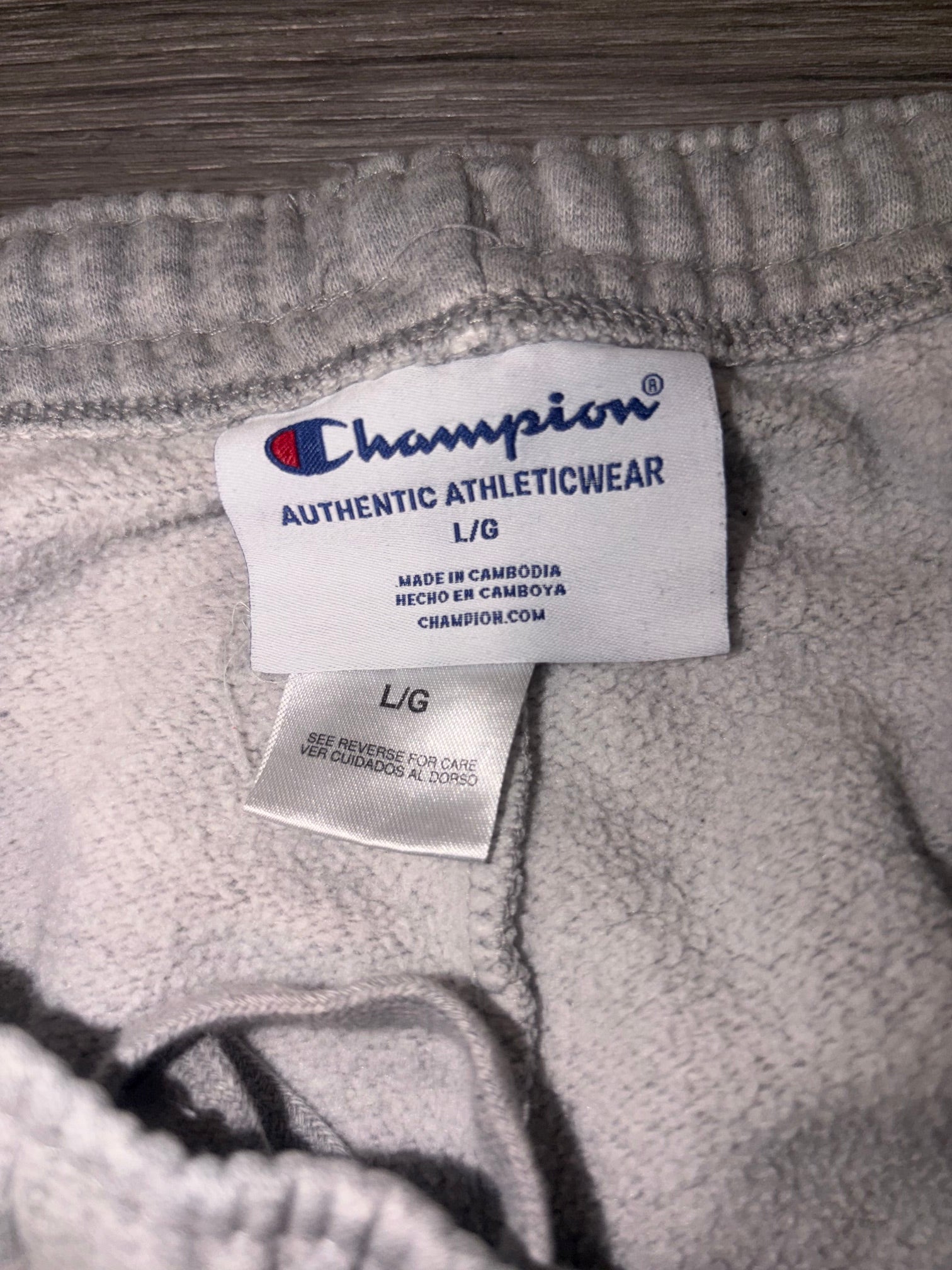 Men's Grey Champion jogger sweats size Large